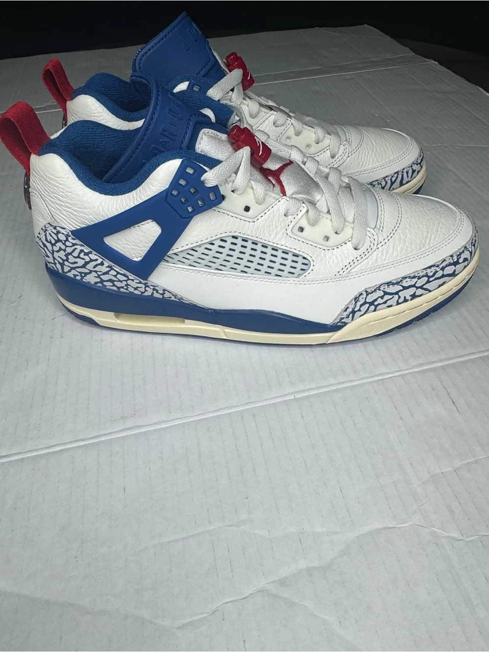 Jordan White Blue Red Retro Athletic Sneakers